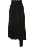 Nocturne #22 Cropped Asymmetric Trousers - Black