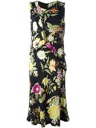 Etro Sleeveless Floral Print Dress, Women's, Size: 44, Black, Viscose/spandex/elastane/silk