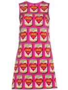 Dolce & Gabbana Can Of Amore A-line Silk Dress - Pink & Purple