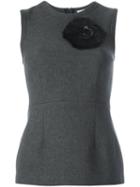P.a.r.o.s.h. Flower Appliqué Sleeveless Blouse