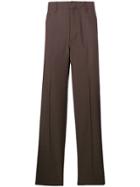 Lemaire Woven Straight Leg Trousers - Brown