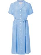 Harley Viera Newton Heart Print Pyjama Dress, Women's, Size: 6, Blue, Silk