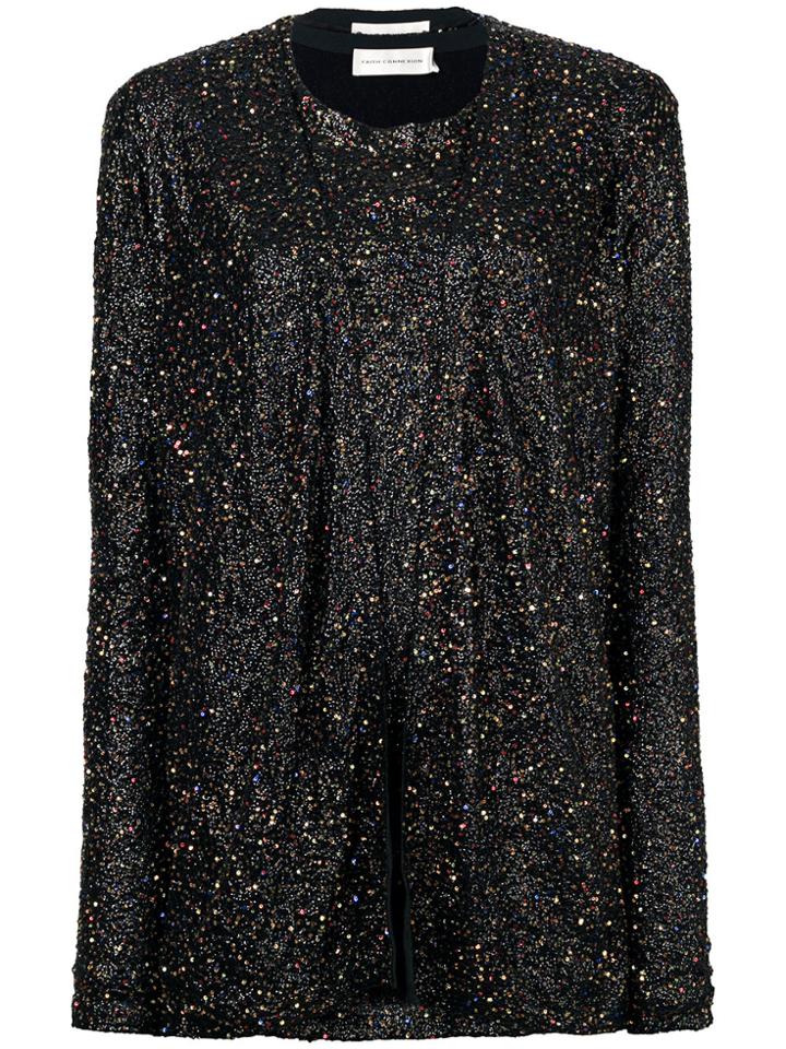 Faith Connexion Sequin-embellished Mini Dress - Black