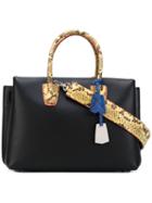 Mcm - Milla Exotic Tote - Women - Calf Leather - One Size, Women's, Black, Calf Leather