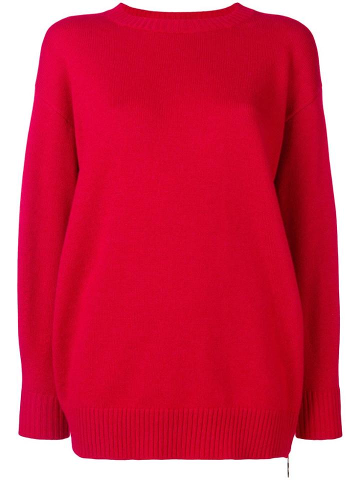 Lamberto Losani Crew Neck Sweater - Red