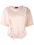 Diesel Black Gold - Frill Trim Top - Women - Cotton - M, Nude/neutrals, Cotton