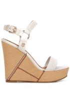 Tommy Hilfiger Elevated Wedge Sandals - White