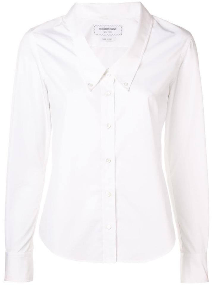 Thom Browne Drop Collar Poplin Shirt - White