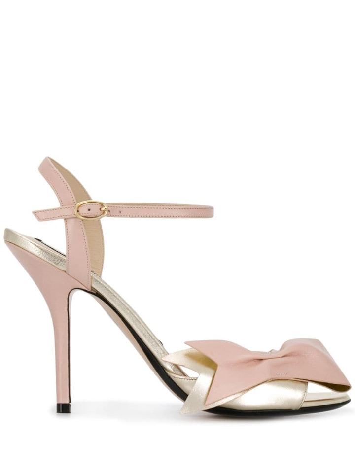 Nº21 Front Bow Sandals - Gold