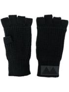 Marc By Marc Jacobs Woven Fingerless Gloves - Black