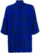 Haider Ackermann Oversized Plaid Shirt - Blue