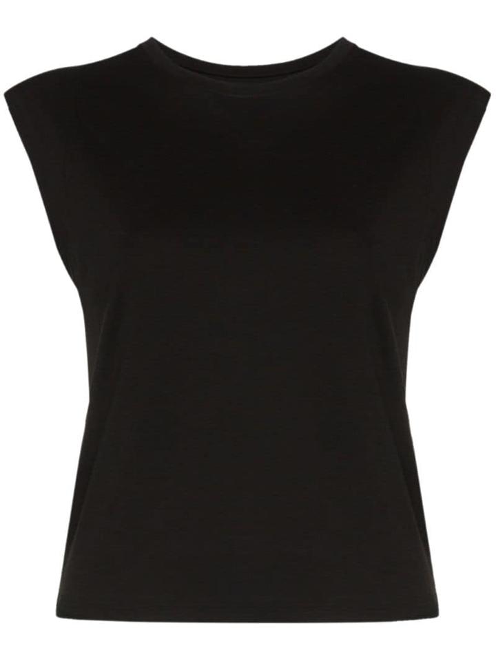 Frame Sleeveless Tank Top - Black