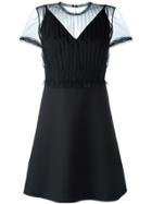 Valentino Sheer Panel Dress - Black