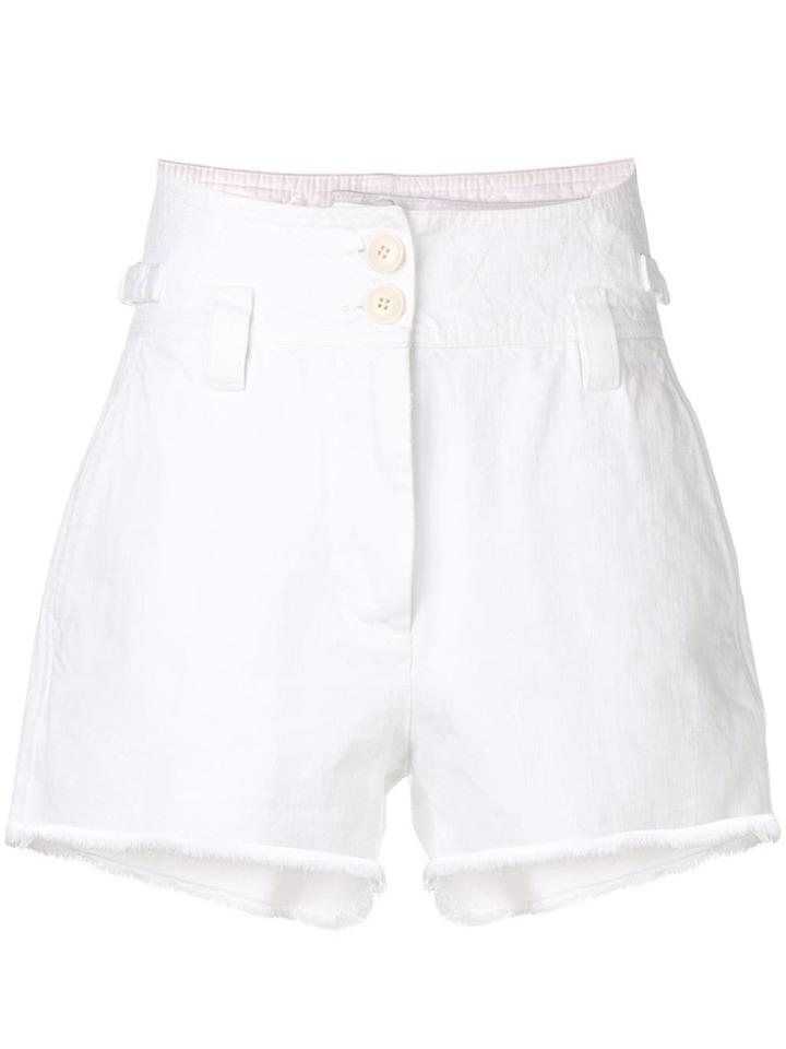 Givenchy High Waisted Shorts - White