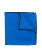 Canali Bordered Pocket Square - Blue