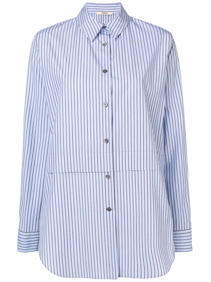 Odeeh Striped Print Shirt - Blue