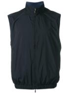 Loro Piana Reversible Gilet, Men's, Size: Medium, Blue, Silk/polyester/polyurethane