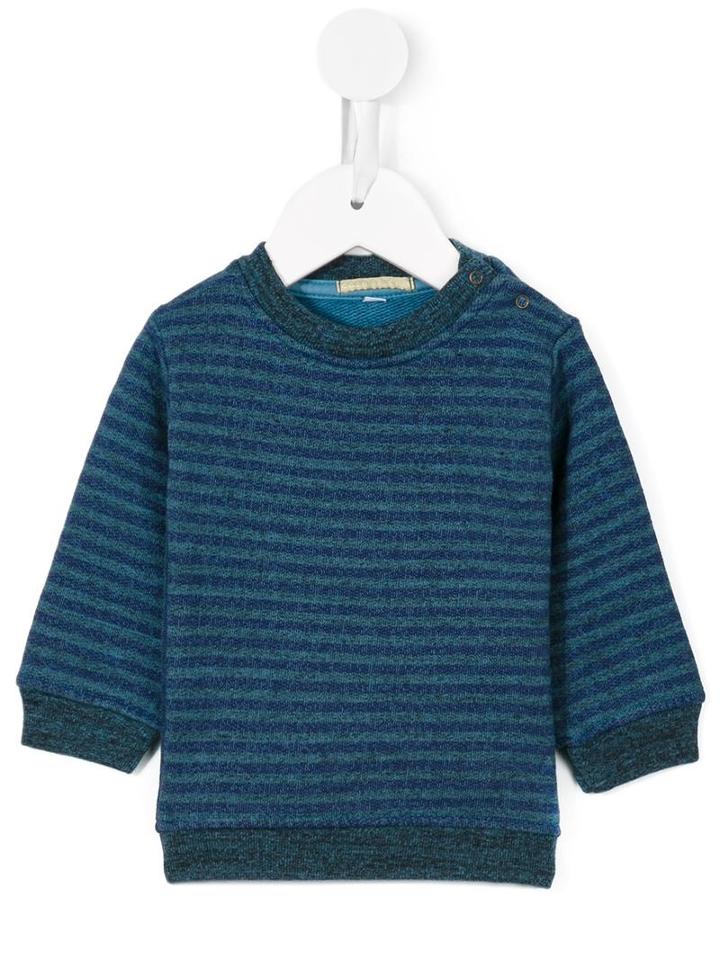 Gold - Striped Sweatshirt - Kids - Cotton - 3 Mth, Blue