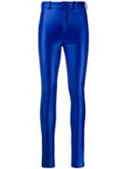 Attico Matte Skinny Fit Trousers - Blue