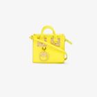 Sophie Hulme Mini Box Albion Bag, Women's, Yellow/orange, Leather