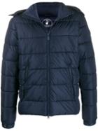 Save The Duck Quilted Zip-front Jacket - Blue
