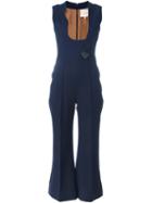 Roksanda Flared Jumpsuit, Women's, Size: 8, Blue, Silk/wool
