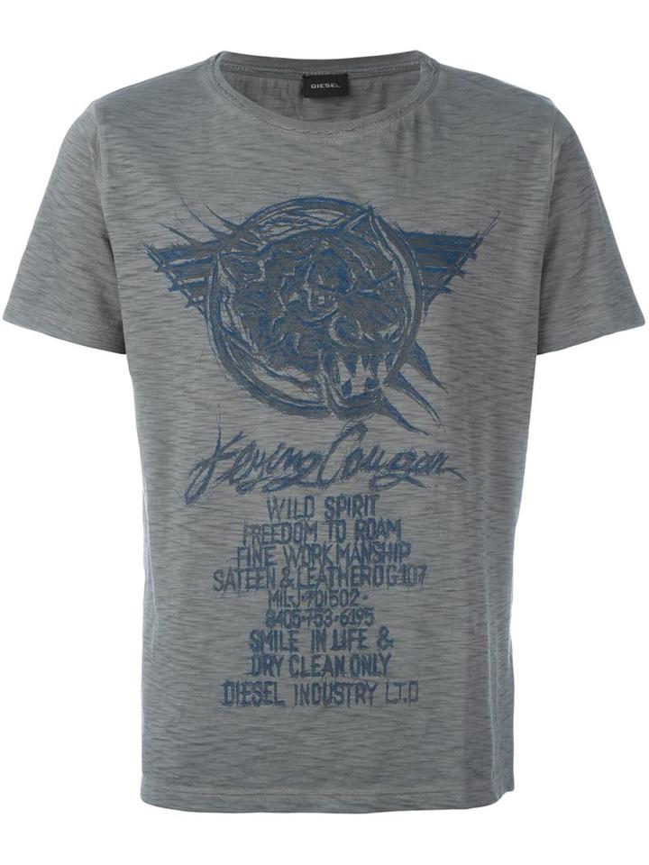 Diesel 'joe' T-shirt, Men's, Size: Xl, Grey, Cotton