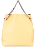 Jil Sander Double Chain Straps Tote, Women's, Yellow/orange, Calf Leather