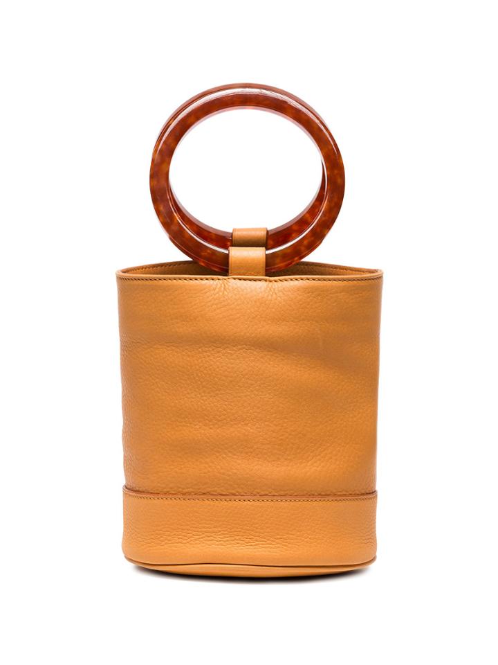 Simon Miller Sand Bonsai 20 Leather Bucket Bag - Yellow & Orange
