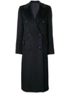 Tagliatore Long Double Breasted Coat - Blue