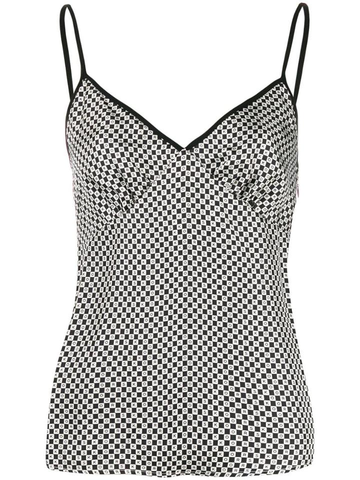 Michael Michael Kors Geometric Print Camisole Top - Black