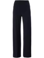 Norma Kamali Wide Leg Trousers, Women's, Size: Large, Blue, Polyester/spandex/elastane
