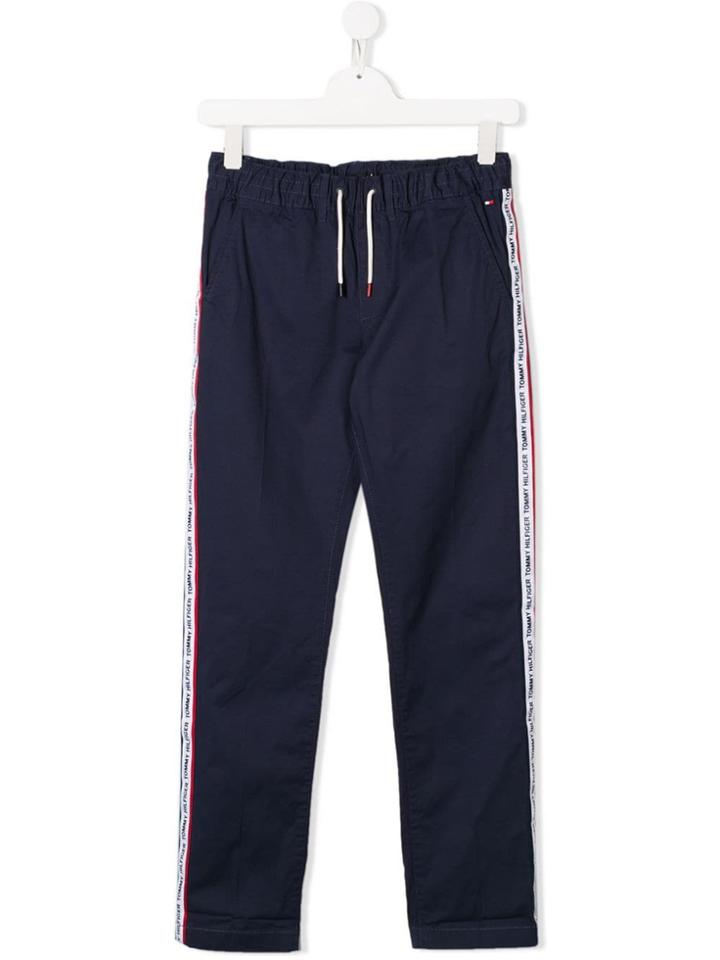 Tommy Hilfiger Junior Teen Logo Stripe Track Pants - Blue