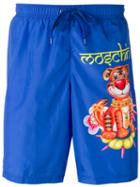 Moschino - Tiger Swimming Trunks - Men - Polyester - M, Blue, Polyester