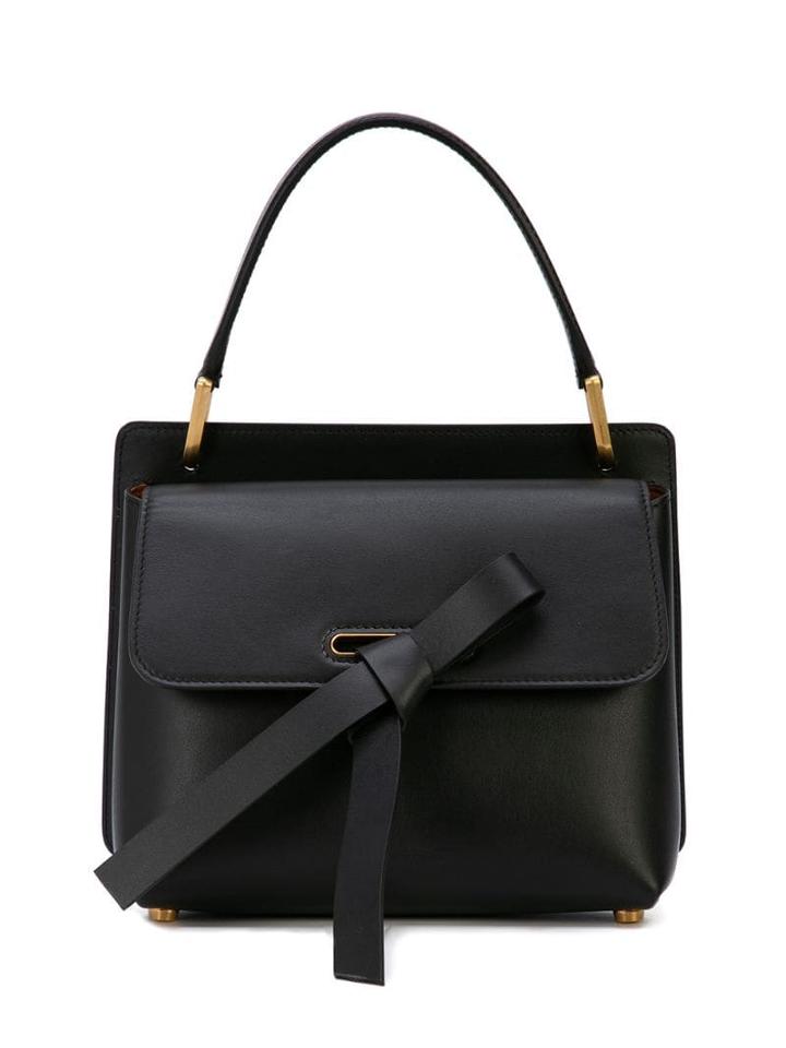Oscar De La Renta Knot Detail Shoulder Bag - Black
