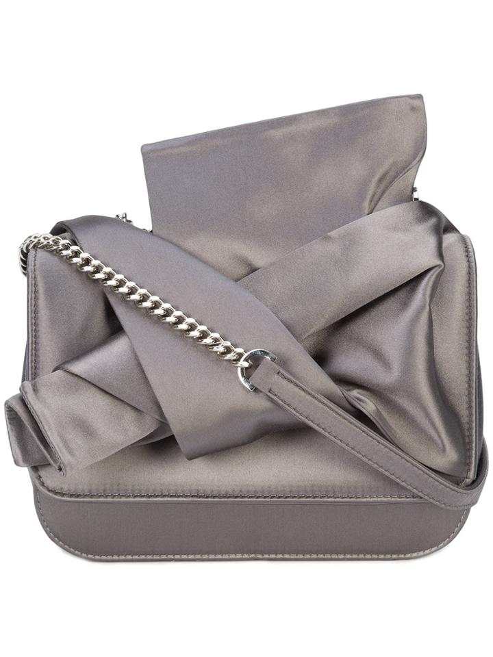 No21 Abstract Bow Shoulder Bag - Grey