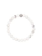 Nialaya Jewelry Faceted Bead Bracelet - White