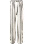 Jil Sander Striped Straight-leg Trousers - White