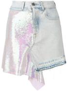 Circus Hotel Sequin Detail Skirt - Blue