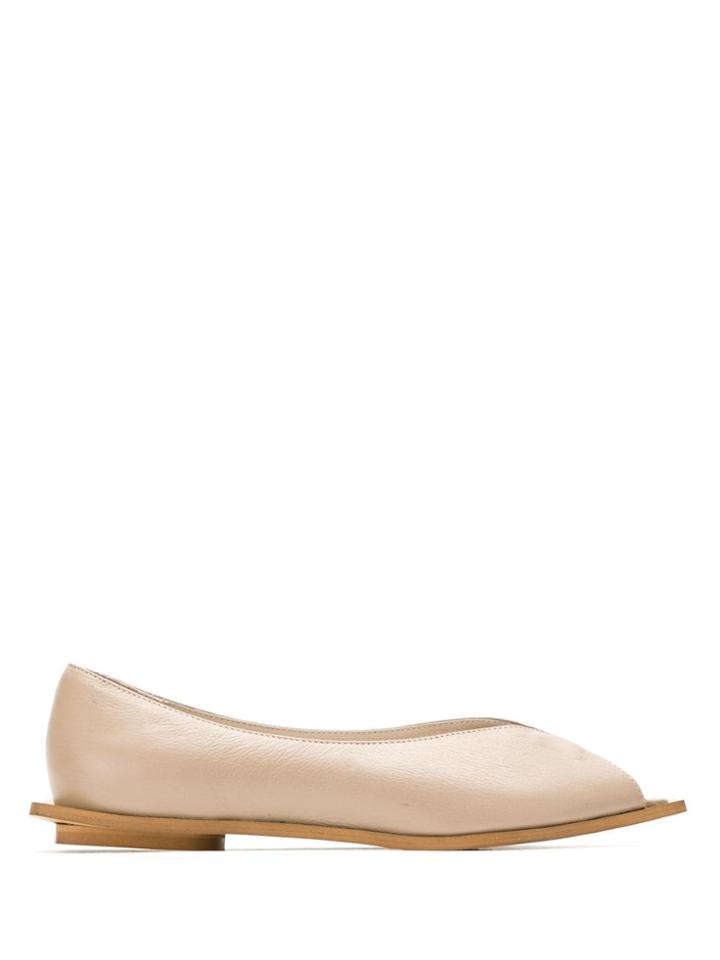 Mara Mac Leather Ballerinas - Neutrals