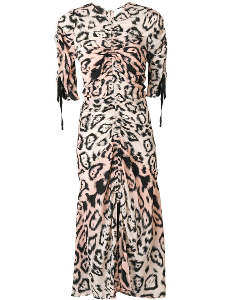 Alice Mccall Animal Print Ruchéd Dress - Pink & Purple
