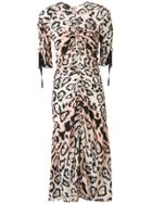 Alice Mccall Animal Print Ruchéd Dress - Pink & Purple