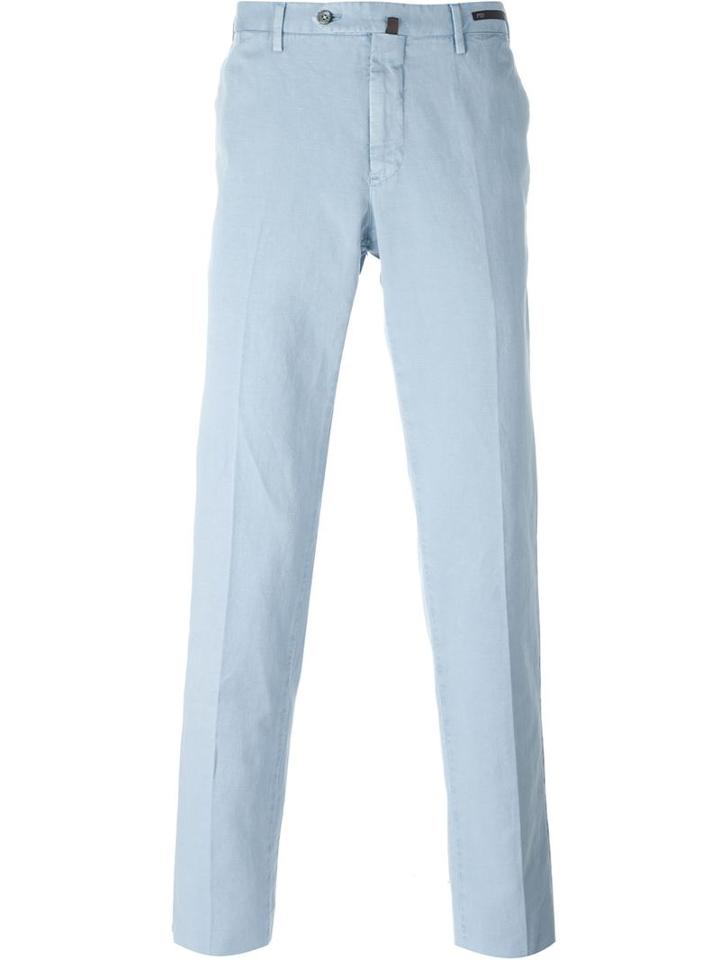 Pt01 Classic Chinos, Men's, Size: 48, Blue, Cotton/linen/flax