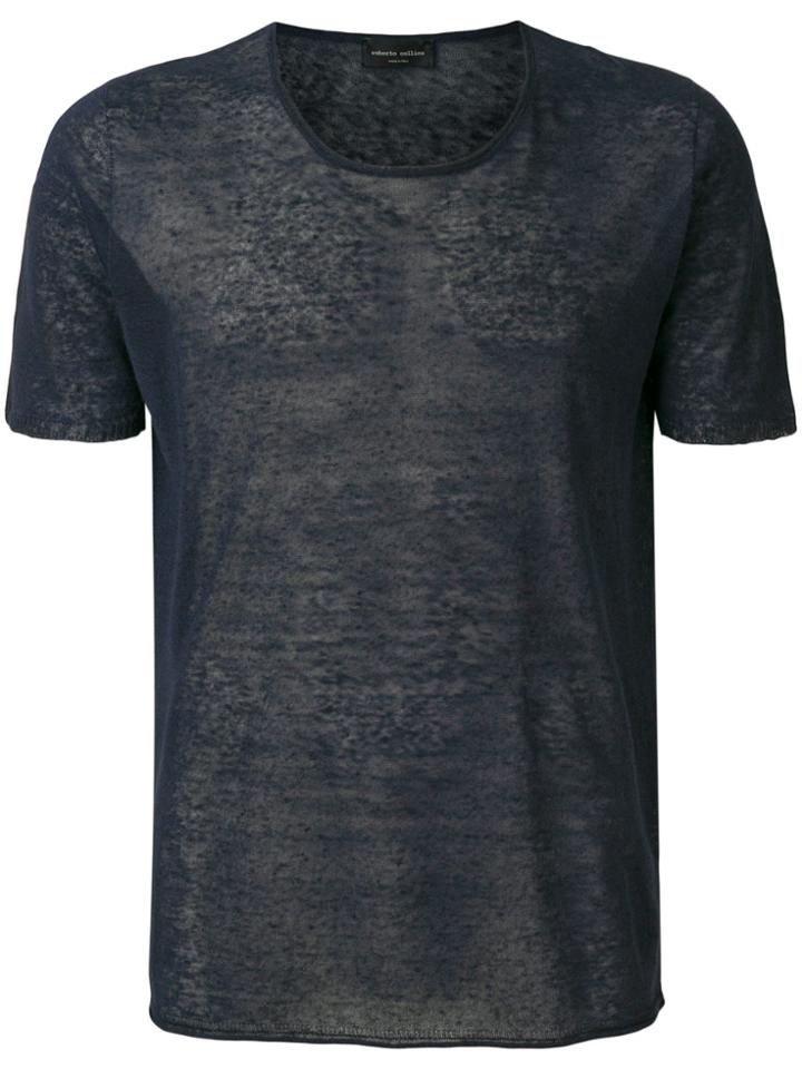 Roberto Collina Short Sleeved T-shirt - Blue