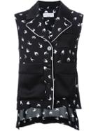 Sonia Rykiel 'front Pocket Hi-lo' Shirt, Women's, Size: 36, Black, Spandex/elastane/viscose