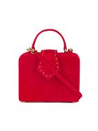 Mehry Mu Red Fey Small Suede Box Bag