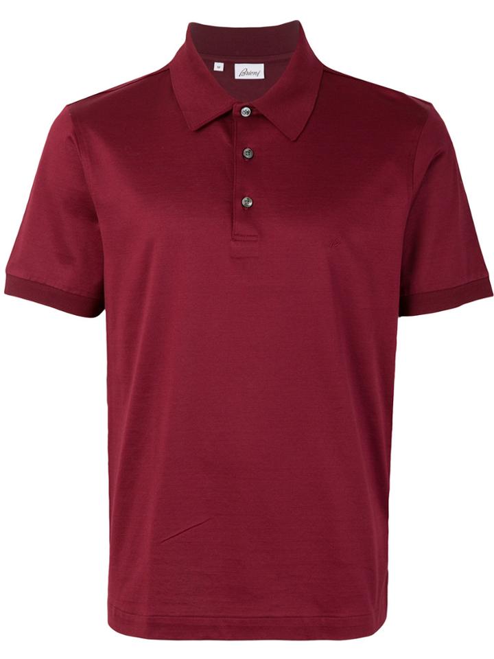 Brioni Short Sleeved Polo Shirt - Red