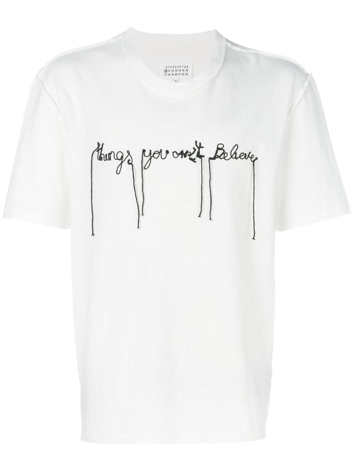 Maison Margiela Stitch Embellished T-shirt - White