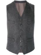 Caruso Classic Button Waistcoat - Brown