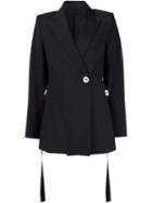 Ellery Single Button Blazer, Women's, Size: 8, Black, Polyester